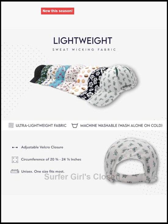 Performance Running Cap | Lightweight Quick Dry Sport Hat with Velcro Closure main image 5
